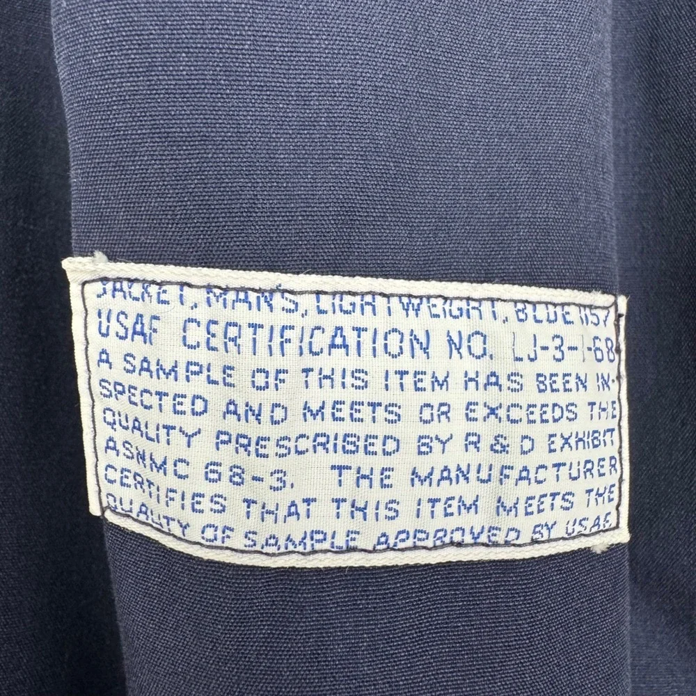Vintage 1968 USAF Ceiling Zero Blauer Jacket LJ-3-1-68 Size 42 Reg Scovill